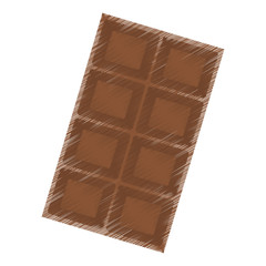 chocolate bar icon over white background. colorful design. vector illustration