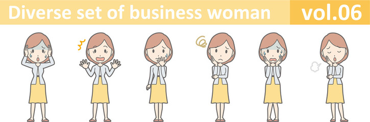 Diverse set of business woman , EPS10 vector format vol.06