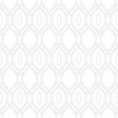 Seamless ornament. Modern geometric pattern with repeating wavy lines. Light silver pattern