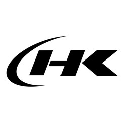 Vector initial letter HK logo icon black color design template