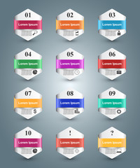 Abstract 3D digital illustration Infographic.