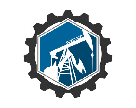 recommend clip art: gear hexagon refinery oil