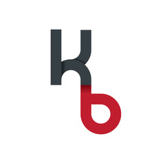 Initial Letter KB Rounded Lowercase Logo
