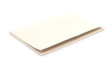 Blank notebook on white