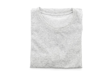 shirt. folded t-shirt on white