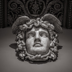 Head with wreath detail of the ancient sculpture © Ruslan Gilmanshin