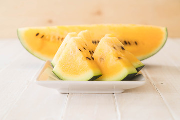 fresh yellow watermelon