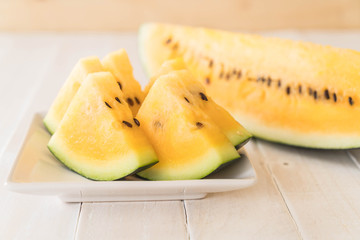 fresh yellow watermelon