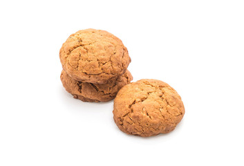 oatmeal raisin cookies on white