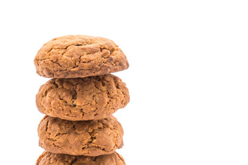 oatmeal raisin cookies on white