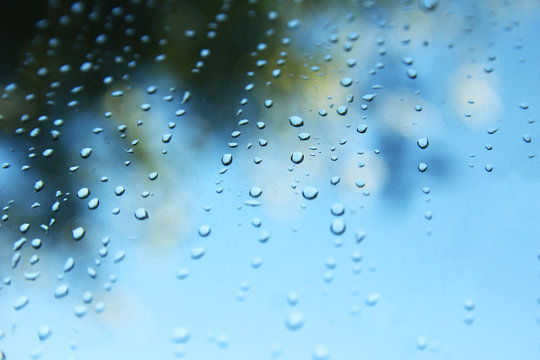 background of drops on glass