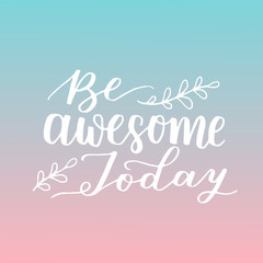 Lettering vector card. Motivational quote. Sweet cute inspiration typography. Calligraphy postcard poster graphic design element. Hand written sign on dreamy gradient background.