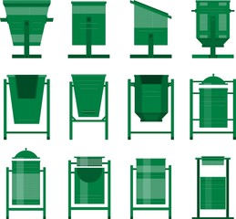 set of street bins