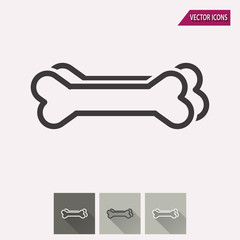 Dog bone - vector icon.