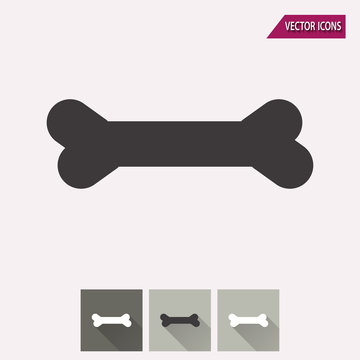 Dog bone - vector icon.