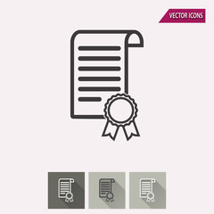 Certificate - vector icon.