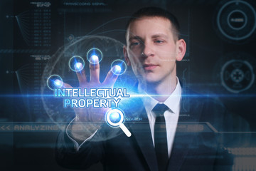 Business, Technology, Internet and network concept. Young busine