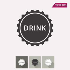 Bottle cap - vector icon.