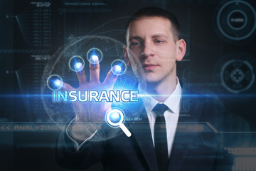 Business, Technology, Internet and network concept. Young busine