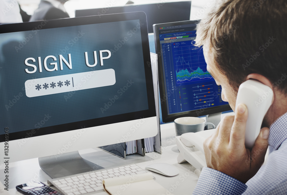Aufkleber security sign log in up password secret concept