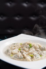 Boiled Dumplings on plate