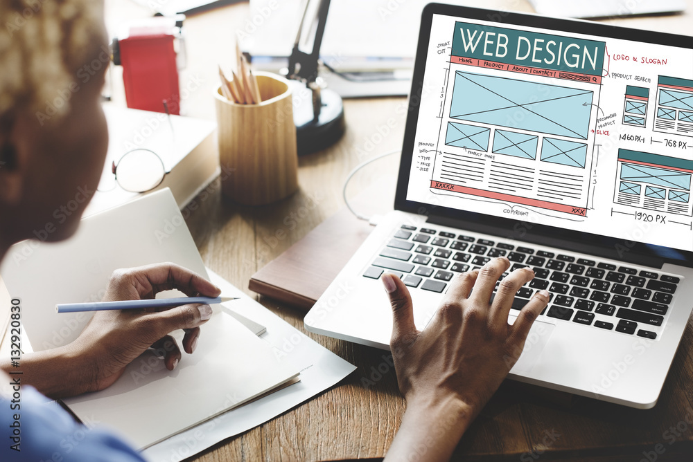 Poster web design internet layout technology homepage concept