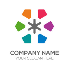 Colorful Flower Abstract Logo