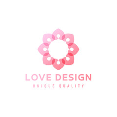 love design abstract flower in illustration