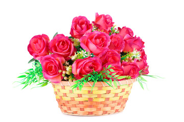 Roses in basket