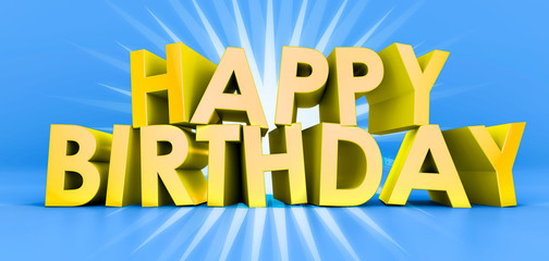 coole und elegante Grußkarte zum Geburtstag mit Happy Birthday Text 