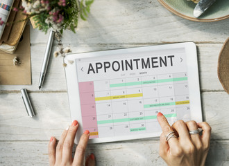 Calendar Agenda Event Meeting Reminder Schedule Graphic Concept