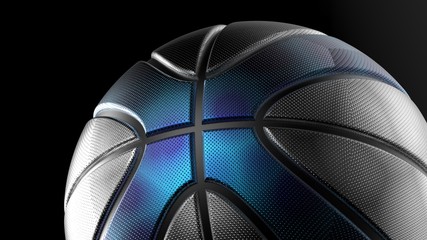 Basketball. 3D illustration. 3D CG. High resolution.