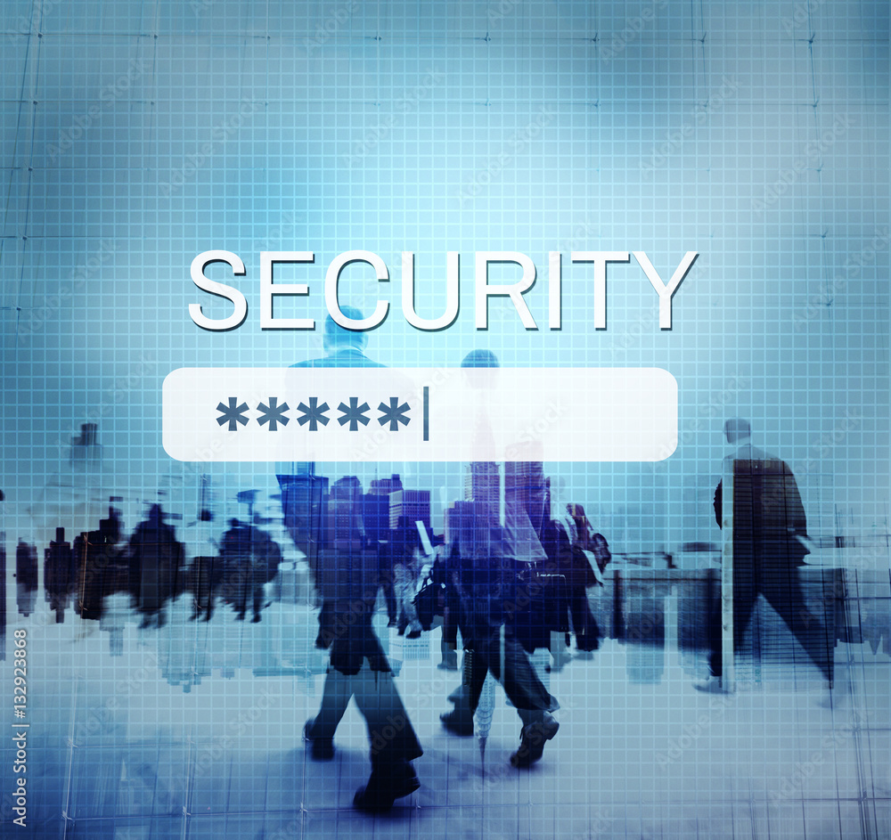 Poster security sign log in up password secret concept