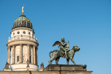Statue at Gendarmenmarkt, historic Berlin