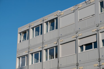 stacked housing containers - grey container offices