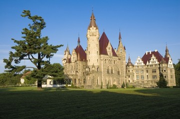 Fototapeta na wymiar Fabulous castle in Moszna, near Opole, Silesia, Poland