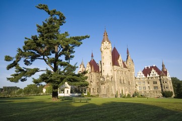 Fototapeta na wymiar Fabulous castle in Moszna, near Opole, Silesia, Poland