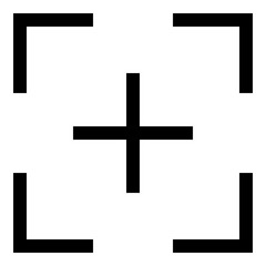 Obraz premium Target icon - Flat design, glyph style icon - Filled black