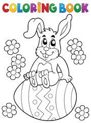 Coloring book Easter rabbit theme 5