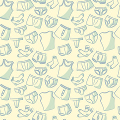 Male Underwear Doodle Pattern