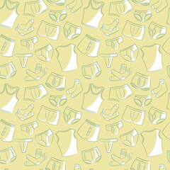 Male Underwear Doodle Pattern