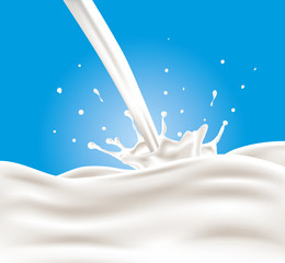 A splash of milk. Vector illustration.
