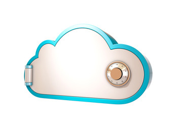 cloud computing security, 3d rendering