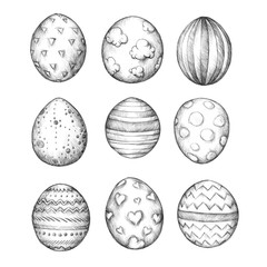 Ostereier mit unterschiedlicher Bemalung