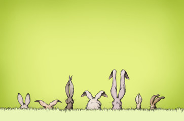 Osterhasen auf grüner Wiese © Annika Gandelheid