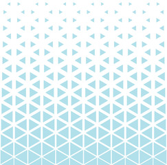 Abstract geometric blue deco art print halftone triangle pattern