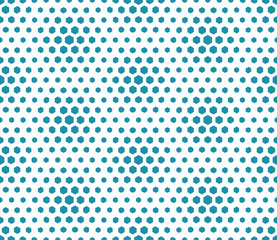 abstract geometric graphic seamless blue hexagon pattern background