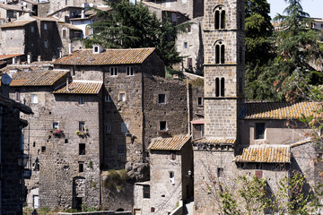 Fototapeta na wymiar architectural details of a medieval village near Viterbo