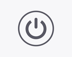 Shutdown icon - Switch off symbol. Minimal thin line design. Vector illustration