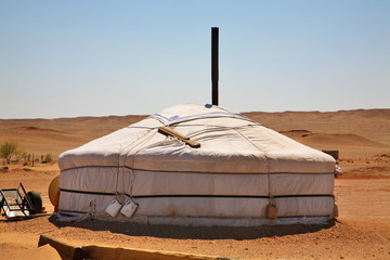   Yurt in Khamar Khiid Monastery near Sainshand. Mongolia